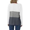 imageZeagoo Womens Waffle Shirts V Neck Long Sleeve Tops Color Block TShirts Casual Tunics 2024 Fashion Basic TeesWhiteGrayCharcoal