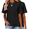 imageZeagoo Womens TShirts Short Sleeve Tops Summer Casual Blouse Crew Neck Basic Shirt 2 Pack Loose Fit TeeAablack