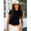 imageZeagoo Fitted T Shirts for Women 2 or 3 Piece Short Sleeve Shirts Summer Basic Crewneck Y2k TopsZblackPink