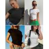 imageZeagoo Fitted T Shirts for Women 2 or 3 Piece Short Sleeve Shirts Summer Basic Crewneck Y2k TopsZblackWhite