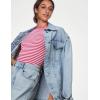 imageZeagoo Women Crewneck Slim Fitted Short Sleeve T Shirts Cute Stretchy Bodycon Basic Tee Tops1 Pink Stripe