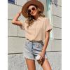 imageZeagoo Womens Button Down Shirts Casual Short Sleeve Dress Shirt Textured Collared Summer Work BlouseChampagne