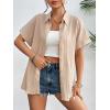 imageZeagoo Womens Button Down Shirts Casual Short Sleeve Dress Shirt Textured Collared Summer Work BlouseChampagne