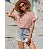 imageZeagoo Womens Button Down Shirts Casual Short Sleeve Dress Shirt Textured Collared Summer Work BlousePink