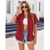 imageZeagoo Womens Button Down Shirts Casual Short Sleeve Dress Shirt Textured Collared Summer Work BlouseRed