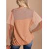 imageZeagoo Womens Casual Summer Tops Short Sleeve T Shirts Crewneck Basic Tees Blouses Color Block Tunic TopsKhakib