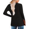 imageZeagoo Womens Casual Tunic Tops Long Sleeve Shirts for Leggings V Neck Button Fall Pullover Blouse Loose SweatshirtsBlack