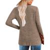 imageZeagoo Womens Casual Tunic Tops Long Sleeve Shirts for Leggings V Neck Button Fall Pullover Blouse Loose SweatshirtsCoffee02