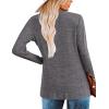imageZeagoo Womens Casual Tunic Tops Long Sleeve Shirts for Leggings V Neck Button Fall Pullover Blouse Loose SweatshirtsDark Gray