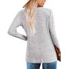 imageZeagoo Womens Casual Tunic Tops Long Sleeve Shirts for Leggings V Neck Button Fall Pullover Blouse Loose SweatshirtsGrey