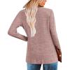imageZeagoo Womens Casual Tunic Tops Long Sleeve Shirts for Leggings V Neck Button Fall Pullover Blouse Loose SweatshirtsLight Purple