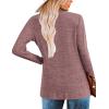 imageZeagoo Womens Casual Tunic Tops Long Sleeve Shirts for Leggings V Neck Button Fall Pullover Blouse Loose SweatshirtsRed