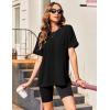 imageZeagoo Women Oversized TShirt Summer Casual Short Sleeve Loose Tee TopsBlack