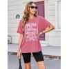 imageZeagoo Women Oversized TShirt Summer Casual Short Sleeve Loose Tee TopsBrick Red