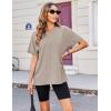 imageZeagoo Women Oversized TShirt Summer Casual Short Sleeve Loose Tee TopsBrown