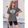 imageZeagoo Women Oversized TShirt Summer Casual Short Sleeve Loose Tee TopsDark Gray