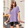 imageZeagoo Women Oversized TShirt Summer Casual Short Sleeve Loose Tee TopsLight Purple