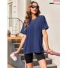 imageZeagoo Women Oversized TShirt Summer Casual Short Sleeve Loose Tee TopsNavy Blue