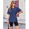imageZeagoo Women Oversized TShirt Summer Casual Short Sleeve Loose Tee TopsNavy Blue