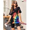 imageZeagoo Women Oversized TShirt Summer Casual Short Sleeve Loose Tee TopsRainbow