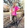 imageZeagoo Women Oversized TShirt Summer Casual Short Sleeve Loose Tee TopsRose Red