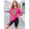 imageZeagoo Women Oversized TShirt Summer Casual Short Sleeve Loose Tee TopsRose Red