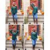 imageZeagoo Womens Blouses Dressy Casual V Neck Top Swiss Dot Balloon Long Sleeve ShirtsGreen