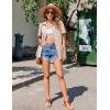 imageZeagoo Womens Button Down Shirts Color Block Short Sleeve Cotton Linen Summer Causal Blouses TopsChampagne