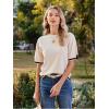 imageZeagoo Womens Knit Short Sleeve Tops Summer Pullover Blouse Basic Casual ShirtApricot
