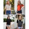 imageZeagoo Womens Knit Short Sleeve Tops Summer Pullover Blouse Basic Casual ShirtB Black
