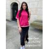 imageZeagoo Womens Knit Short Sleeve Tops Summer Pullover Blouse Basic Casual ShirtHot Pink