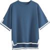 imageZeagoo Womens Knit Short Sleeve Tops Summer Pullover Blouse Basic Casual ShirtNavy Blue
