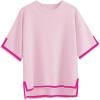imageZeagoo Womens Knit Short Sleeve Tops Summer Pullover Blouse Basic Casual ShirtPink