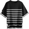 imageZeagoo Womens Knit Short Sleeve Tops Summer Pullover Blouse Basic Casual ShirtStripe Black