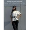 imageZeagoo Womens Knit Short Sleeve Tops Summer Pullover Blouse Basic Casual ShirtStripe01