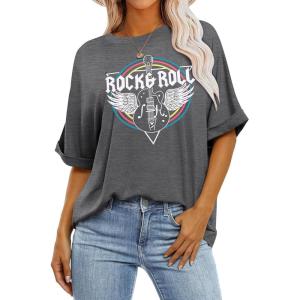imageZeagoo Women Oversized TShirt Summer Casual Short Sleeve Loose Tee TopsDark Gray