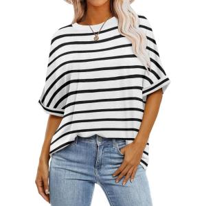 imageZeagoo Women Oversized TShirt Summer Casual Short Sleeve Loose Tee TopsTw602