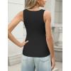 imageZeagoo Womens Ribbed Tank Tops 2024 V Neck Slim Fit Knit Sleeveless Shirts Casual Basic TeeBlack