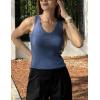 imageZeagoo Womens Ribbed Tank Tops 2024 V Neck Slim Fit Knit Sleeveless Shirts Casual Basic TeeNavy Blue