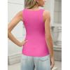 imageZeagoo Womens Ribbed Tank Tops 2024 V Neck Slim Fit Knit Sleeveless Shirts Casual Basic TeePeach Pink