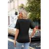 imageZeagoo Womens Summer Tops Short Sleeve Casual Shirts Floral Tee Trendy 2025 Basics V Neck Plain TshirtAblack