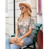 imageZeagoo Womens Summer Tops Short Sleeve Casual Shirts Floral Tee Trendy 2025 Basics V Neck Plain TshirtBf106