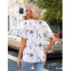 imageZeagoo Womens Summer Tops Short Sleeve Casual Shirts Floral Tee Trendy 2025 Basics V Neck Plain TshirtBf112