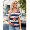 imageZeagoo Womens Summer Tops Short Sleeve Casual Shirts Floral Tee Trendy 2025 Basics V Neck Plain TshirtBf98