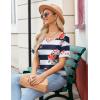 imageZeagoo Womens Summer Tops Short Sleeve Casual Shirts Floral Tee Trendy 2025 Basics V Neck Plain TshirtBf98