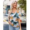 imageZeagoo Womens Summer Tops Short Sleeve Casual Shirts Floral Tee Trendy 2025 Basics V Neck Plain TshirtDh637