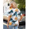 imageZeagoo Womens Summer Tops Short Sleeve Casual Shirts Floral Tee Trendy 2025 Basics V Neck Plain TshirtDh637