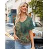 imageZeagoo Womens Summer Tops Short Sleeve Casual Shirts Floral Tee Trendy 2025 Basics V Neck Plain TshirtPa171