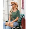 imageZeagoo Womens Summer Tops Short Sleeve Casual Shirts Floral Tee Trendy 2025 Basics V Neck Plain TshirtPa171