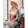 imageZeagoo Womens Summer Tops Short Sleeve Casual Shirts Floral Tee Trendy 2025 Basics V Neck Plain TshirtPa275